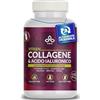 ARÀ Collagene e Acido Ialuronico ARÀ®, 2400mg Collagene Idrolizzato, 210mg Acido Ialuronico,180 CPR con Vite Rossa, Vitamina C e D, Coenzima Q10, Selenio e Biotina-VITIGEN