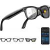 Tulbeys AI Smart Glasses - Telecamera 4K HD, 290 mAh, 800 W, occhiali con