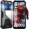 FOSSiBOT F106 Pro-12000mAh/30W Rugged Smartphone, 8+256GB/2TB Telefono