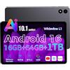 Rebotai 2026 ultimo Tablet 10 pollici Android 16, Gemini Al, 16GB RAM+64GB