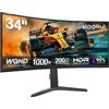 KOORUI 34 Pollici Monitor Gaming Curvo, WQHD 3440x1440, 200Hz, 1MS,