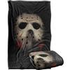 LOGOVISION Friday The 13Th Jason Voorhees L Face Mask Coperta super morbida al tatto setoso - 91 x 147 cm