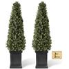 VEVOR Set di 2 Alberi Finti di Bosso da 1219 mm, Pianta Artificiale in PE