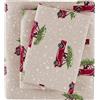 Woolrich John Rich & Bros. Woolrich Flannel Full Bed Sheets, Casual Lodge/Cabin Bed Sheet, Blue Dog Bed Sheet Set 4-Piece Include Flat Sheet, Fitted Sheet & 2 Pillowcases