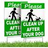 DIMARONGTON 2 cartelli Clean Up After Your Dog, double-face, 20,3 x 30,5 cm, in plastica, per cortile, con scritta Pick Up After Your Dog, Pick Up After Your Dog, No Dog Poop Signs for Yard - Dog Signs No