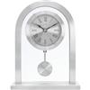 Acctim 200 x 165 x 50 mm Bathgate, Orologio da Tavolo a Pendolo in Vetro, Color Argento