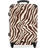 NoBoringSuitcases.com NoBoringSuitcases© Valigia Media Rigida Trolley Medio Viaggio Aereo 4 Ruote | 67x43x25 cm - Valigie Leggere Stiva M Trolly Bagaglio Luggage Zebra - Motivo - Nero - Bianco
