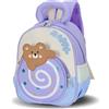 PROTAURI Zainetto Bambina con Cinturino Torácico, 1-5 Anni, Zaino Asilo Bimba con Strisce Riflettenti, Sacca Asilo Impermeabile e Leggero, Viola