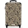 NoBoringSuitcases.com NoBoringSuitcases© Valigia Cabina Trolley Da Viaggio Bagaglio A Mano Aereo | 55x35x20 cm - Rigido Leggerissimo 4 Ruote Valigie Leggera Luggage Giraffa - Zebra - Motivo - Marrone