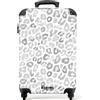 NoBoringSuitcases.com NoBoringSuitcases© Valigia Bagaglio A Mano Trolley Cabina Viaggio Aereo | 55x35x20 cm - Cabin Size Rigida Leggera 4 Ruote Valigie Luggage Leopardo - Motivo - Grigio