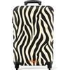 NoBoringSuitcases.com NoBoringSuitcases© Valigia Cabina Trolley Da Viaggio Bagaglio A Mano Aereo | 55x35x20 cm - Rigido Leggerissimo 4 Ruote Valigie Leggera Luggage Zebra - Stampa - Classico - Nero
