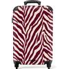 NoBoringSuitcases.com NoBoringSuitcases© Valigia Bagaglio A Mano Trolley Cabina Viaggio Aereo | 55x35x20 cm - Cabin Size Rigida Leggera 4 Ruote Valigie Luggage Zebra - Motivo - Bordeaux - Rosso