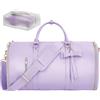 Generic Borsa porta abiti rosa per donne da viaggio, 50,8 cm, graziosa borsa da viaggio in pelle PU, senza pieghe, borsa da viaggio per abiti da sposa con borsa per scarpe, cestino per luna di miele o viaggi