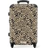 NoBoringSuitcases.com NoBoringSuitcases© Trolley Medio Rigido Valigia Media Da Viaggio Aereo | 67x43x25 cm - Leggera Ruote Valigie Stiva M Suitcase Luggage Trolly Light Giraffa - Zebra - Motivo - Marrone