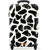 NoBoringSuitcases.com NoBoringSuitcases© Valigia Bagaglio A Mano Trolley Da Viaggio Valigie Carry | 55x35x20 cm - On Leggere Aereo 4 Ruote Cabina Luggage Motivo - Maculato - Nero - Bianco