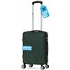 PROVITERA Trolley Cabina Rigido in ABS con Maniglia Telescopica, Valigia Leggera e Durevole per Viaggi, Bagaglio a Mano con 4 Ruote Easy Roll Piroettanti, Dimensioni 33.5 x 22 x 55 cm (Verde)