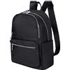 Songella Zaino da Donna Impermeabile Daypack Nylon Antifurto Borse a Zainetto Ragazza Backpack Spalla per Viaggio Lavoro Scuola 12L Nero