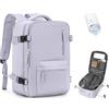 VENATIN Zaino da Viaggio con Sottovuoto, Zaino a compressione sottovuoto, Borse da cabina Ryanair 40x20x25 con sottovuoto con pompa,Viola