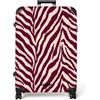 NoBoringSuitcases.com NoBoringSuitcases© Valigia Grande Bagaglio Da Stiva Trolley Viaggio Rigido | 77x51.5x28 cm - Leggero 4 Ruote Valigie XL Suitcase Luggage Zebra - Motivo - Bordeaux - Rosso