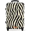 NoBoringSuitcases.com NoBoringSuitcases© Trolley Medio Rigido Valigia Media Da Viaggio Aereo | 67x43x25 cm - Leggera Ruote Valigie Stiva M Suitcase Luggage Trolly Light Zebra - Stampa - Classico - Nero