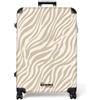 NoBoringSuitcases.com NoBoringSuitcases© Valigia Grande Trolley Da Stiva Viaggio Rigido Leggero 4 | 77x51.5x28 cm - Ruote Valigie Per Large XL Bagaglio Luggage Zebra - Motivo - Beige