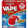 Vape Diffusore Liquido Antizanzare + Ricarica Liquida Classic 60 Notti 30 ml, Diffusore Elettrico per Zanzare, Antizanzare con Ricarica Efficiente 480 Ore, Protezione Contro Zanzare Comuni e Tigre