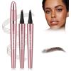 Grgowe 2PC Matita Per Sopracciglia,3D Matita Sopracciglia Con 4 Punte a Forcella,Impermeabile Matita Per Sopracciglia Liquida,Eyebrow Pencil,Lunga Durata e Anti Sudore,Naturale (Dark Curry)