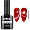 AIMEILI Gel Occhio di Gatto Smalto Gel con Magnete Cat Eyes Unghie - 1303 | 15ml Smalto Gel Magnetico Cat Eye, Smalto Semipermanente Occhio di Gatto, Soak Off Gel Unghie Magnetico, per il Tuo Daily
