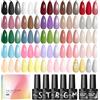 PEACECOLOR 30Pcs Kit Smalto Gel 25 Colori Nude Glitter Base Top Coat 7ML