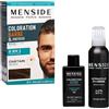 Menside - Kit di colorazione 2 in 1 Barba & Capelli - Crema colorante + rinnovatore - Copre a lungo pelo e capelli grigi - Aloe e sandalo rosso