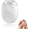 Tomedeks 1 Pezzi 3 in 1, multi funzione, lima elettrica per unghie, lucidante elettrica con luce LED, tagliaunghie ultra ise per bambini, adulti (bianco)