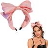 AEGYPIUS Fascia per capelli con fiocco rosa con fiocco, 15 x 17 cm, graziose fasce grandi con fiocchi, per donne dall'aspetto elegante