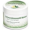 mykima, balsamo nero all'olio di cumino da 200 ml con effetto benefico per neurodermite, acne o psoriasi