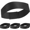 MAGICLULU 4 Pezzi Cinghie per Maniche da Calcio, Sleeve Bands Regolabili, Poliestere Nero 25×250mm, Leggere e Antiscivolo, per Maglie Sportive e Camicie