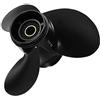 Vectzeta 778863/175191 Elica fuoribordo Marina in Lega di Alluminio 10 X 13, for Evinrude, for Johnson 15-35HP 3 Pale 14 Denti scanalati Nero