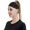 Anceky Fasce sportive per capelli con dinosauri al neon per donne e uomini, fasce larghe antiscivolo per capelli da donna, fasce elastiche antisudore, fasce per la testa per donne e uomini per esercizi di al