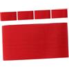 Homoyoyo 5 Pezzi Fascia Capitano Calcio Regolabile in Nylon Rosso | Banda Elastica Area Bianca per Stampa, Facile da Indossare e Rimuovere, Adatta a Partite e Giochi