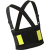 CAZSTYK Cintura supporto in adatta, Black fluorescent ye M | Strisce riflettenti per lavori costruzione e sollevamento pesi, struttura in tessuto rinforzato per lavori