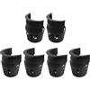 Generic Set di 6 tasche in plastica per tavolo da biliardo | Set completo da 6 pezzi, 4 angoli e 2 laterali, adatto per tavoli standard americani, finitura nera