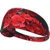 Anceky Fascia elastica per esercizi - Fascia morbida e traspirante per corsa, ciclismo, yoga e altro ancora Stampa geranio rosso brillante