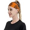 Anceky Fasce sportive Dolcetto o scherzetto su sfondo arancione per donne e uomini, fasce larghe antiscivolo per capelli da donna, fasce elastiche antisudore, fasce per la testa per donne e uomini per eser