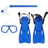 SHINEOFI Set Snorkeling per Adulti Blu Maschera, Tubo e Pinne | Pvc PC Tpr Pp, Comfortevole per Esplorazione Subacquea e Nuoto, Alta Definizione e Minore Sforzo