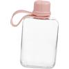 TOYANDONA Borraccia Piatta Portatile da 240ml in Plastica Rosa Leggera e Raffinata per Sport, Campeggio e Uso Quotidiano, Design Salvaspazio Riutilizzabile