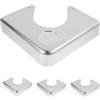 TEHAUX 4 Pezzi Billiard Table Corner Protector, Accessorio per Tavolo da Biliardo, Resina Plastica Rigida, Argento, Installazione Rapida, per Tavolo da Biliardo