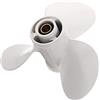 Vectzeta 664-45947-01-EL Elica fuoribordo for Barche in Lega di Alluminio 9 7/8 X 11 1/4, for, 20-30HP Bianco 10 Denti scanalati 3 Pale