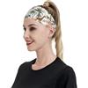 Anceky Fasce sportive con palme tropicali, giraffa e zebra, per donne e uomini, fasce larghe antiscivolo per capelli da donna, fasce elastiche antisudore, fasce per la testa per donne e uomini, per esercizi
