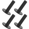Mikikit 4 Pezzi Tee ed in per Antiscivolo Gomma Nero da Golf Portatile Palline da Golf Adatto per Uso Interno Esterno