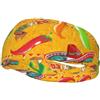 Anceky Cappello di cactus e fascia antisudore sportiva unisex per adulti con stampa di peperoncino, fasce sportive versatili, fascia antisudore