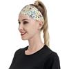 Anceky Fasce sportive con fiori spot per donne e uomini, fasce larghe antiscivolo per capelli da donna, fasce elastiche antisudore, fasce per la testa per donne e uomini per esercizi di yoga