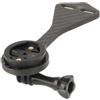 Accarugty Supporto per computer da bici in fibra di carbonio a doppia | Per Garmin per Bryton F12 Manubrio Integrato, Supporto GPS Leggero con Action Camera e Adattatore Luce